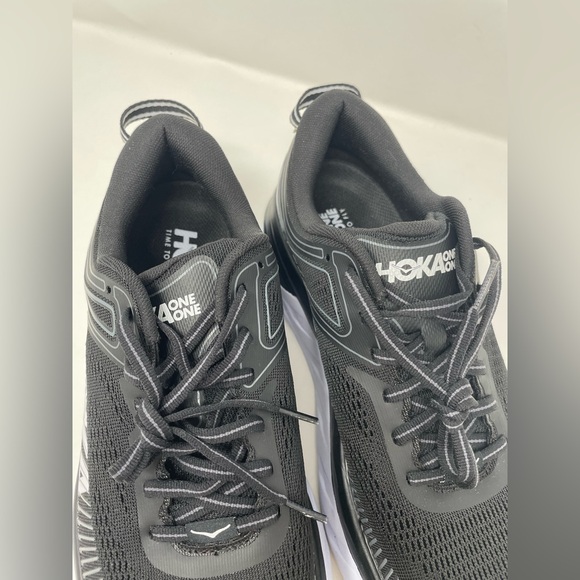 New Hoka One One Bondi 7 Black White Women Sneakers Size 9.5 - Picture 7 of 10